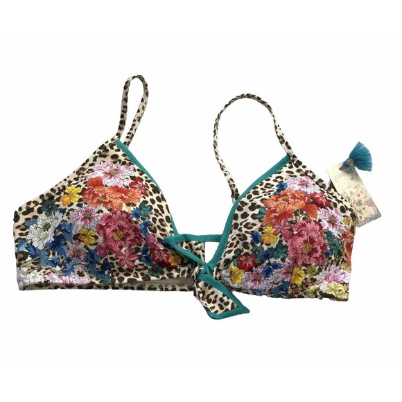 NWT Johnny Was Mia Front Tie Bikini Top Women's Size XXL - Picture 3 of 9